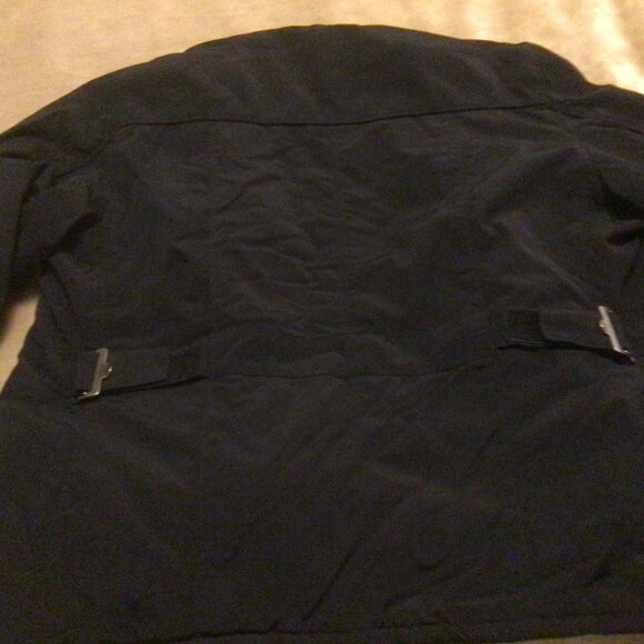 Men's Winter Jacket Hidden Hood Nylon Black 2 XL - Picture 2 of 9
